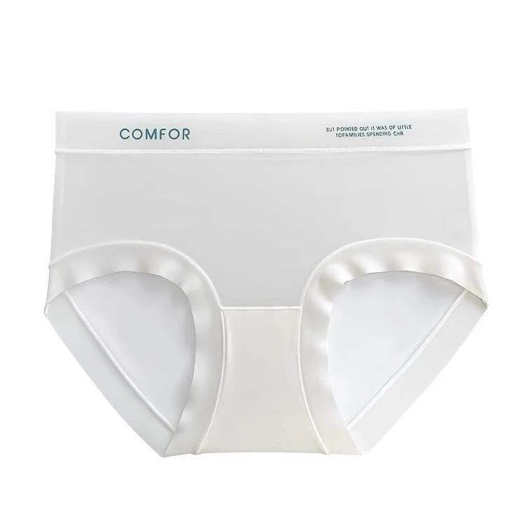 Letter Printed Butter Silk Thin Ice Panties
