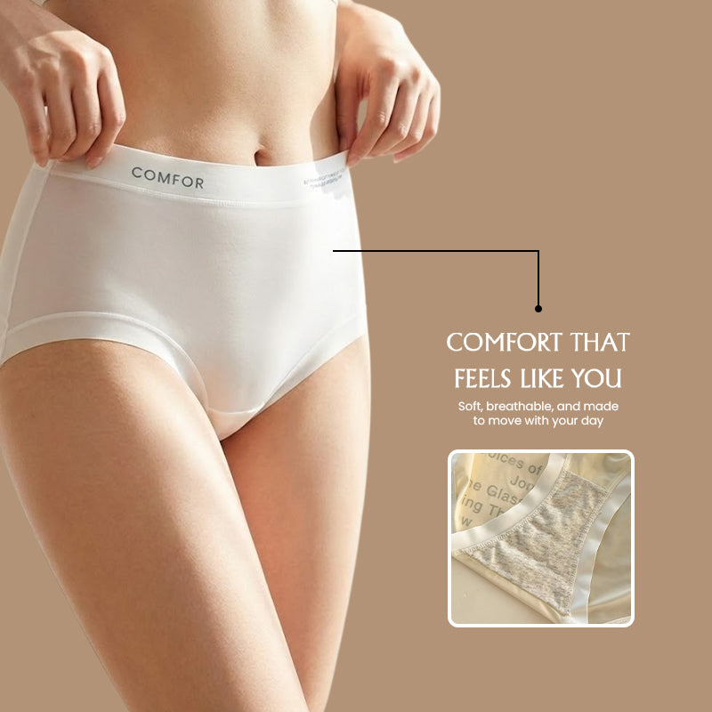 Letter Printed Ultra Comfort Thin Ice Silk Panties