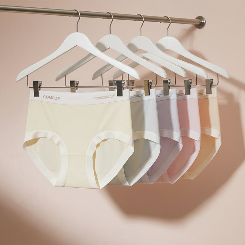 Letter Printed Ultra Comfort Thin Ice Silk Panties